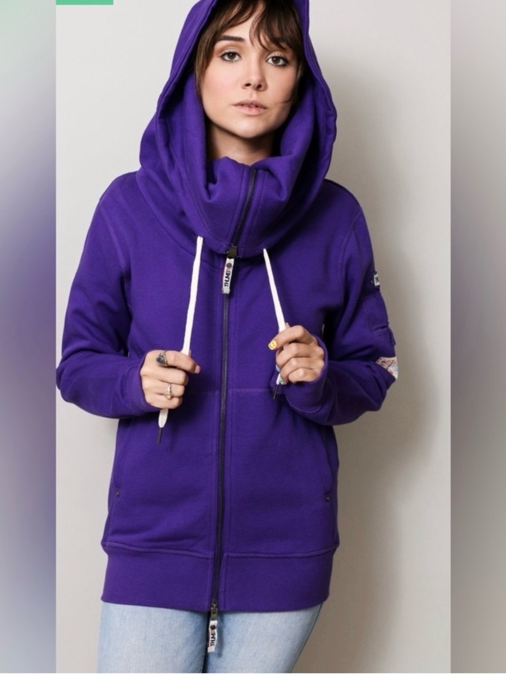 Thumb United Women's The Stacy Fleece Jacket Hoodie Purple Size 2X Cozy